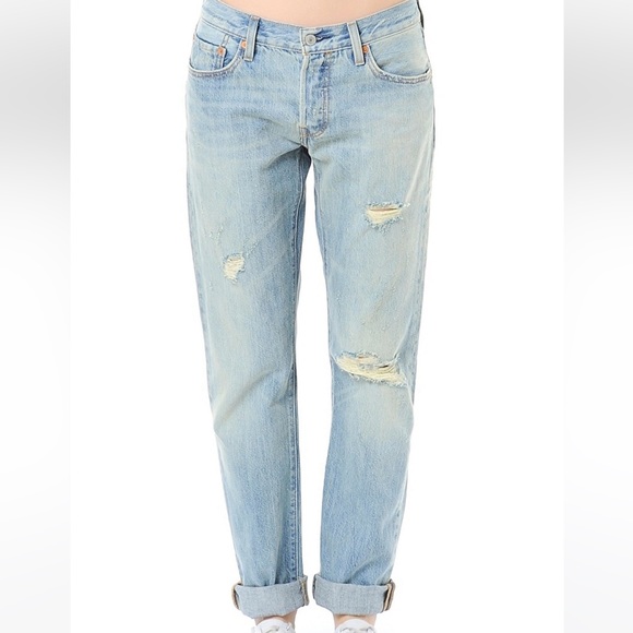 Levi's Denim - 501 (2014) Levi’s BUTTON FLY DISTRESSED DENIM JEANS SIZE 29